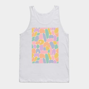 Colorful abstract shapes pattern in pastel tones Tank Top